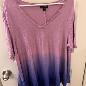 Lane Bryant Lavender to Blue Gradient Swing Top